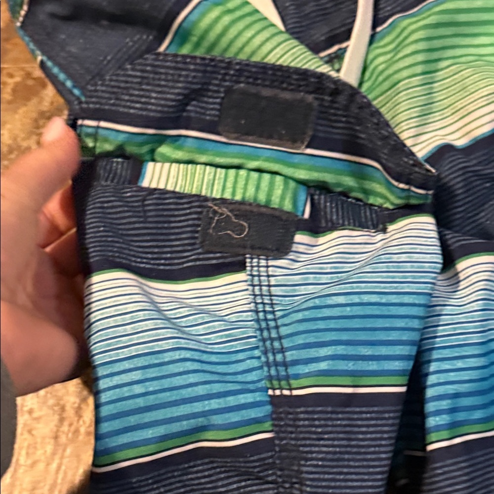 NWT Striped Blue and Green Swim Shorts youth size medium (10/12) - Picture 13 of 16